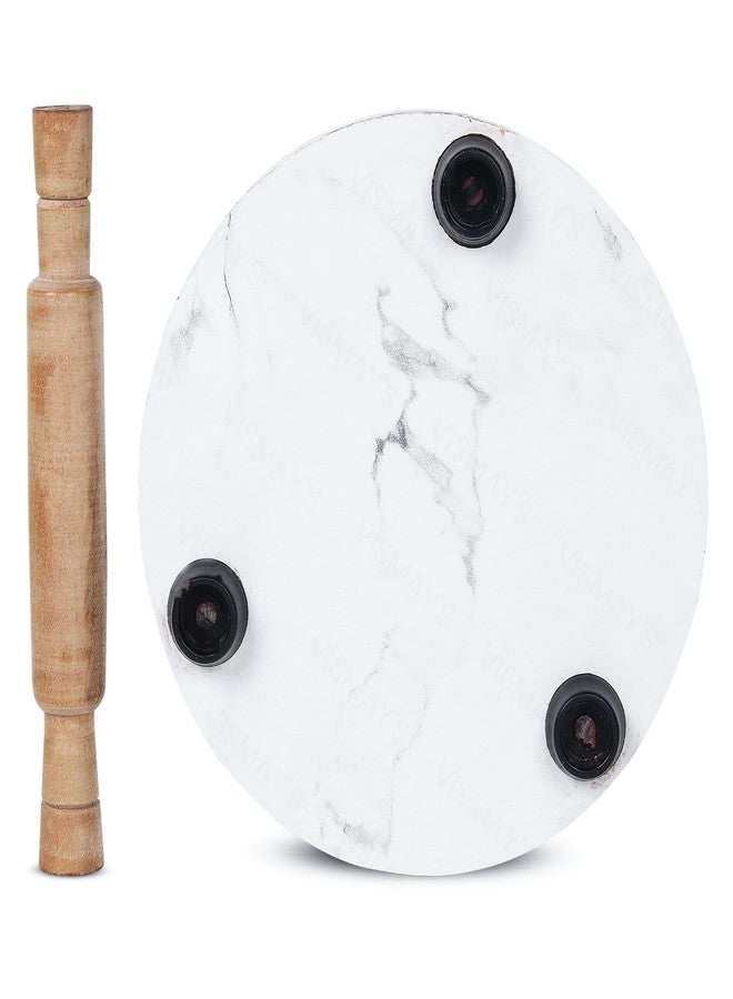 VISMAY'S Wooden Small Size Rolling Pin/Belan and Rolling Board/Chakla for Cooking Purpose_Specially for Kids(15 cm) (Colors Assorted) (White) - Image 4
