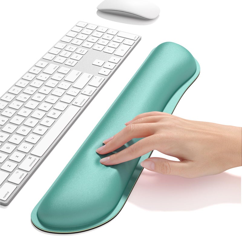 Dapesuom Enlarge Keyboard Wrist Rest Pad, Cute Memory Foam Wrist Rest for Computer Keyboard, Ergonomic Keyboard Mouse Wrist Support for Typing Pain Relief, Comfort for Office, Gaming, Laptop, Green - Image 5