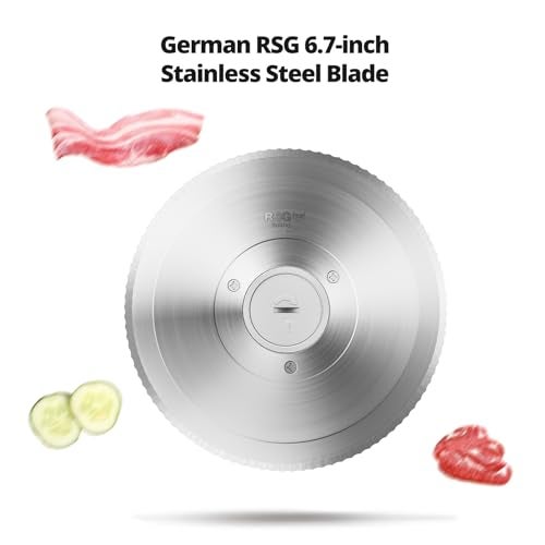 Cogace Foldable Meat Slicer, Electric Food Slicer with RSG 6.7" Stainless Steel Blade, Child Lock Protection, 0-20mm Adjustable Thickness, Food Slicer Machine for Meat Bread Cheese Fruits and Vegetables - Image 5
