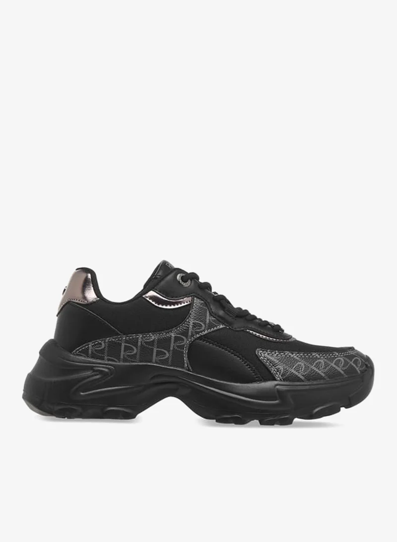 Women Panelled Lace-Up Platform Sneakers