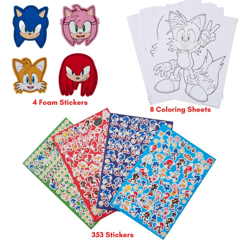 Innovative Designs Sonic The Hedgehog Coloring Art Set for Kids with Stickers and Stampers, 150+ Pieces - Image 3