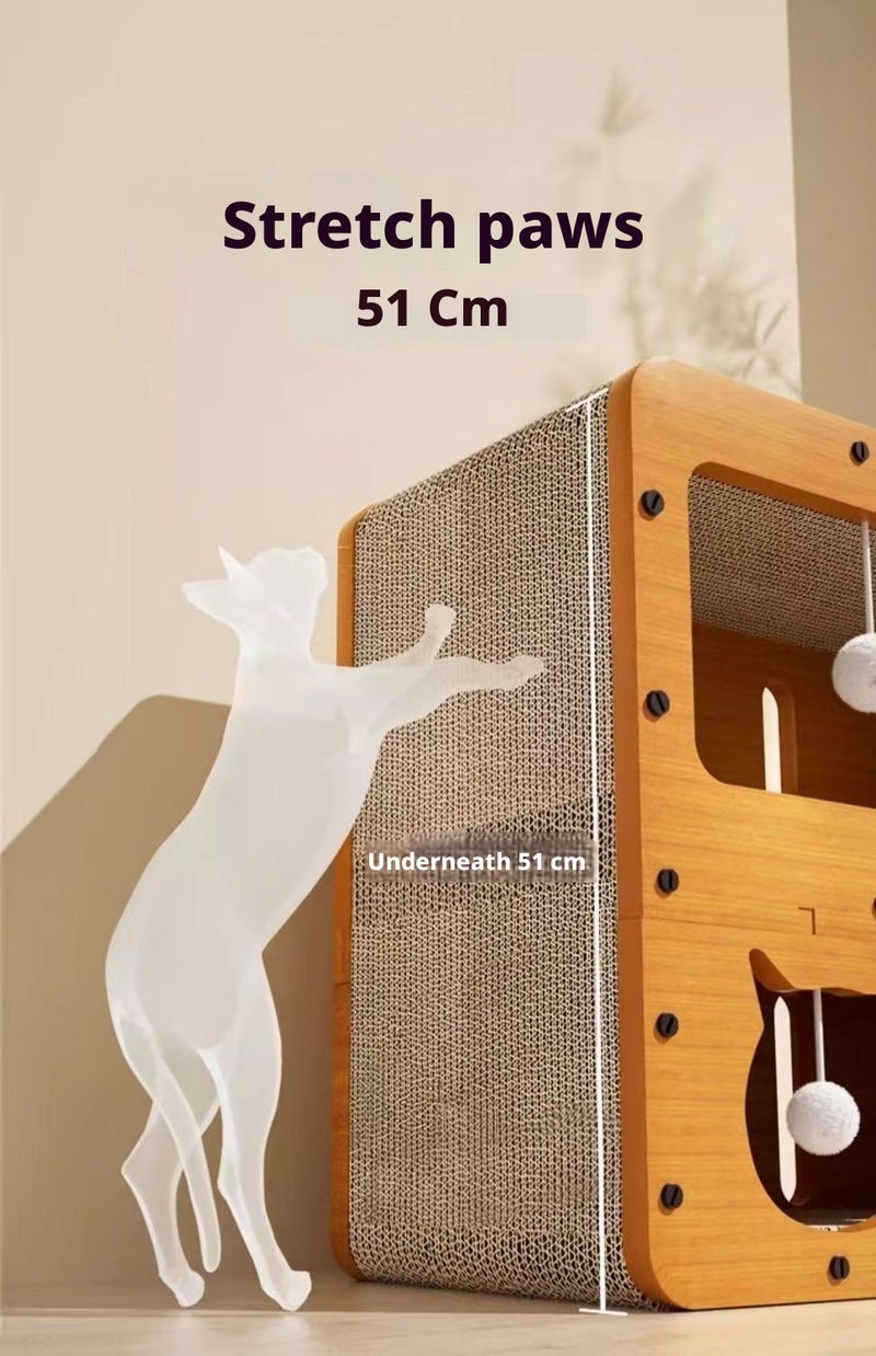 Cat Scratching Board, Large Corrugated Cardboard Cat House, Durable and Scratch-Resistant, Suitable for Multiple Cats - Image 5