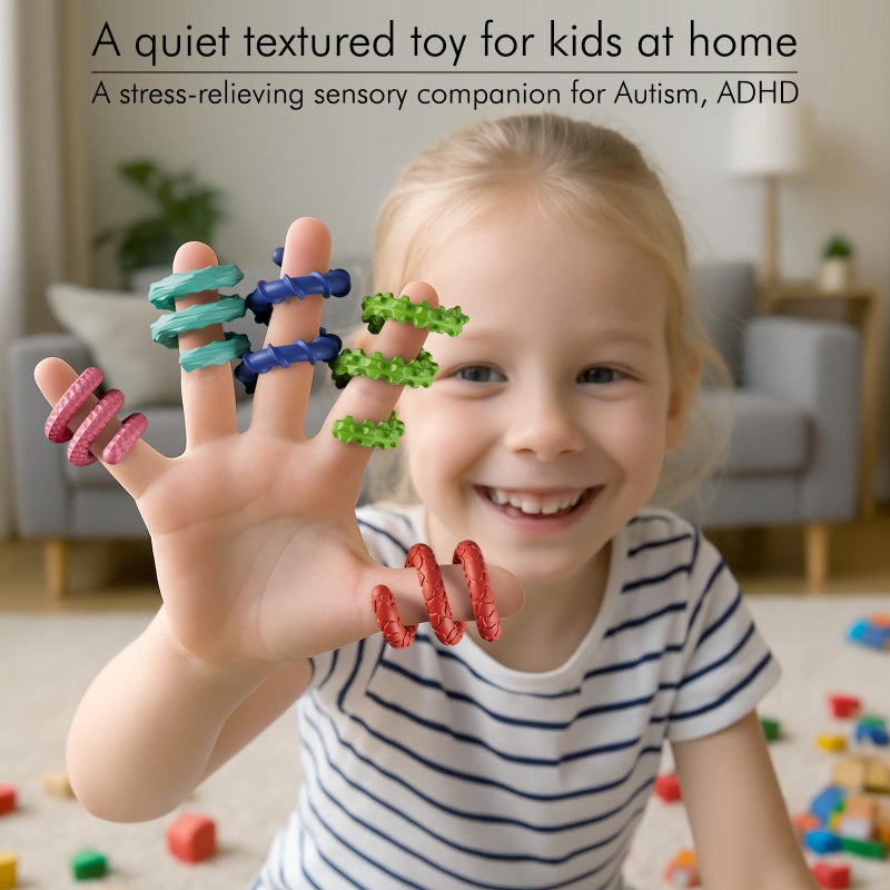 TIKWORK Sensory Fidget Toys for Kids Adults,6PCS Flexible Fidget Sticks for Stress Anxiety Autistic ADHD, Calm Down Travel Airplane Classroom Students Prizes Toys, Stocking Stuffers for Teens Boys Girls - Image 4