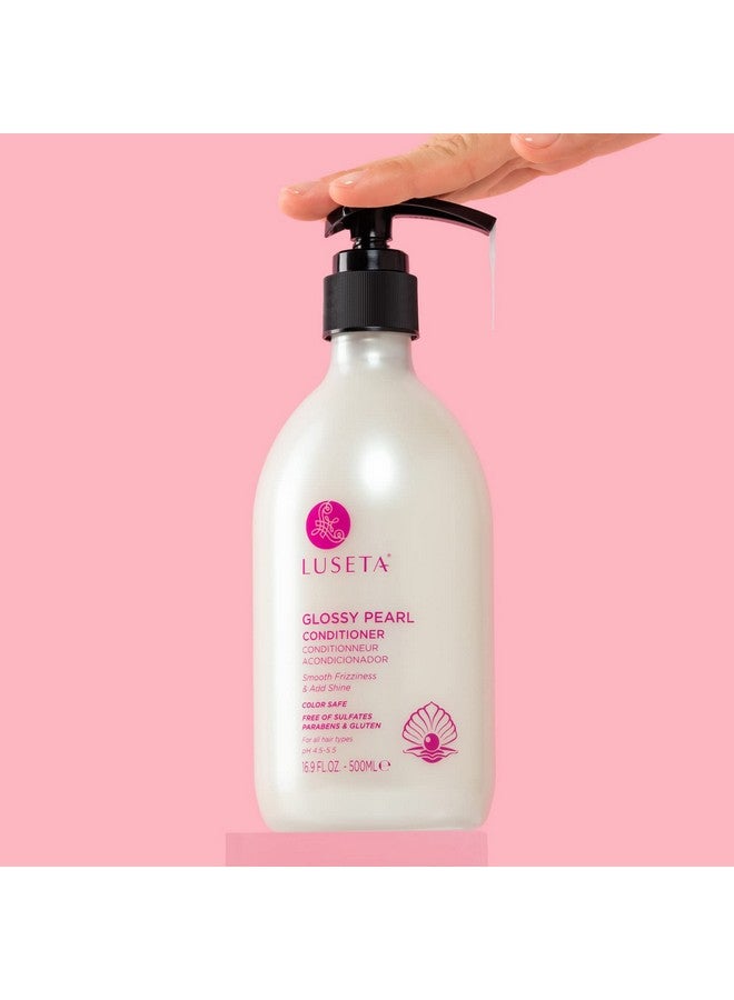 لوسيتا بلسم لوسيتا اللامع باللؤلؤ لتنعيم وتغذية الشعر المجعد، بلسم مرطب عميق مع مستخلص اللؤلؤ، يمنح الشعر الباهت لمعانًا 16.9 أونصة سائلة. - Image 3