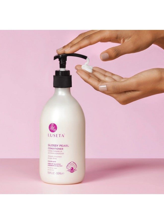 لوسيتا بلسم لوسيتا اللامع باللؤلؤ لتنعيم وتغذية الشعر المجعد، بلسم مرطب عميق مع مستخلص اللؤلؤ، يمنح الشعر الباهت لمعانًا 16.9 أونصة سائلة. - Image 4