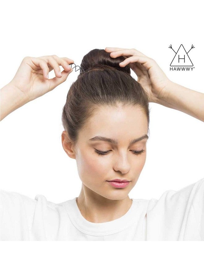 HAWWWY Bobby Pins - 8 Pack - Light Brown - 2 Inches - Beautiful Twist Hair Accessories For Women And Kids - Easy Bobby Pins For Fast And Secure Buns, Messy Styles, And Updos  - Image 4