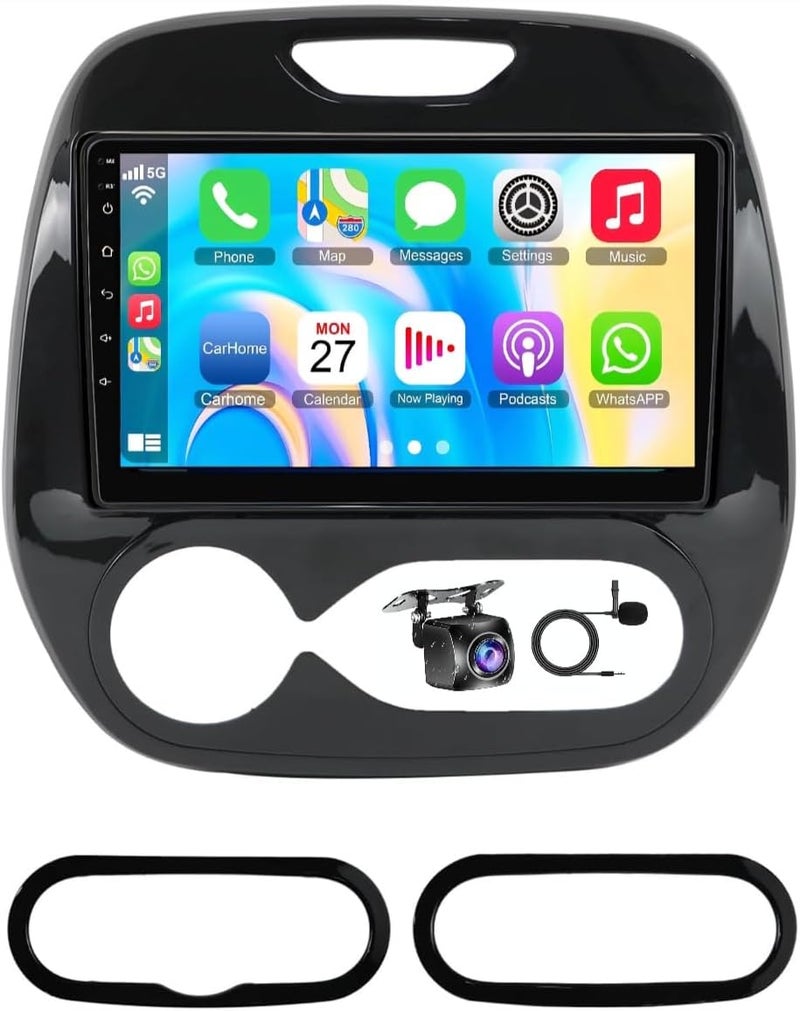 فيريكس شاشة ستيريو سيارة رينو كابتور كابتور أندرويد 2011-2019 مع نظام تحديد المواقع العالمي (GPS)، أندرويد أوتو لاسلكي، كاربلاي، واي فاي، بلوتوث، دي إس بي، كاميرا USB AHD (2 + 32 جيجابايت كاربلاي 4CORE) - Image 1