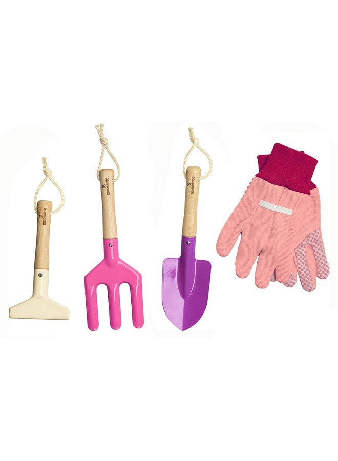 Kinderific Gardening Set, Tool Kit, for Kids, STEM, Includes Tote Bag, Spade, Watering Can, Rake, Fork, Trowel and Gloves (Princess Pink)  - Image 2