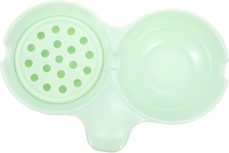 Green Double Compartment Sauce Dish Practical Dipping Plate for Hot Pot Home Restaurant Outdoor Use - Image 2