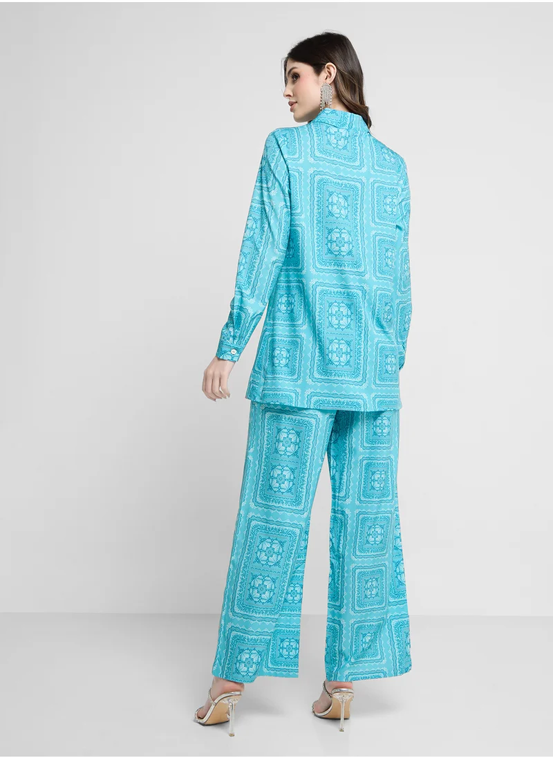 Khizana Printed Tops & Pant Set