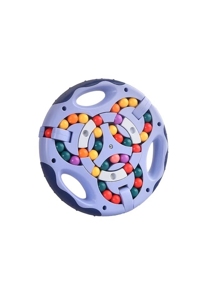 Blue Dual Sided Rotating Bead Puzzle Toy Educational Intelligence Coordination Skill ABS - Image 1