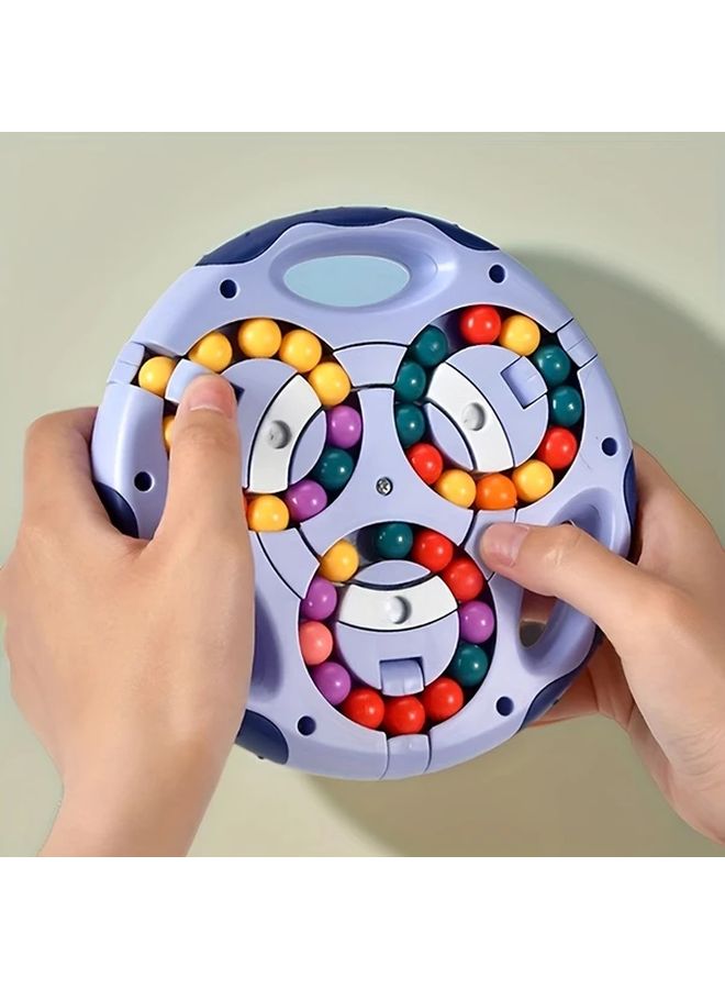 Blue Dual Sided Rotating Bead Puzzle Toy Educational Intelligence Coordination Skill ABS - Image 2