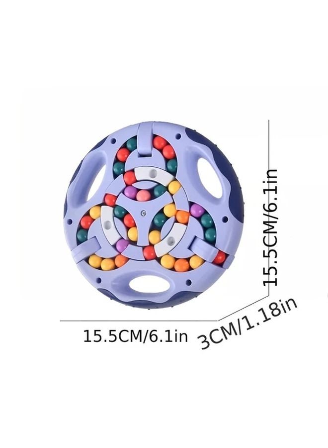 Blue Dual Sided Rotating Bead Puzzle Toy Educational Intelligence Coordination Skill ABS - Image 3