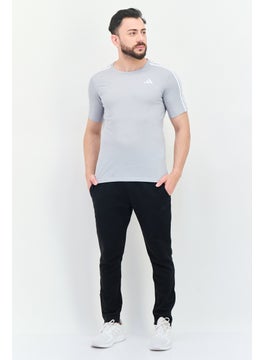 Adidas Men Sportswear Fit Short Sleeves Running T-shirt, Grey  - Image 2