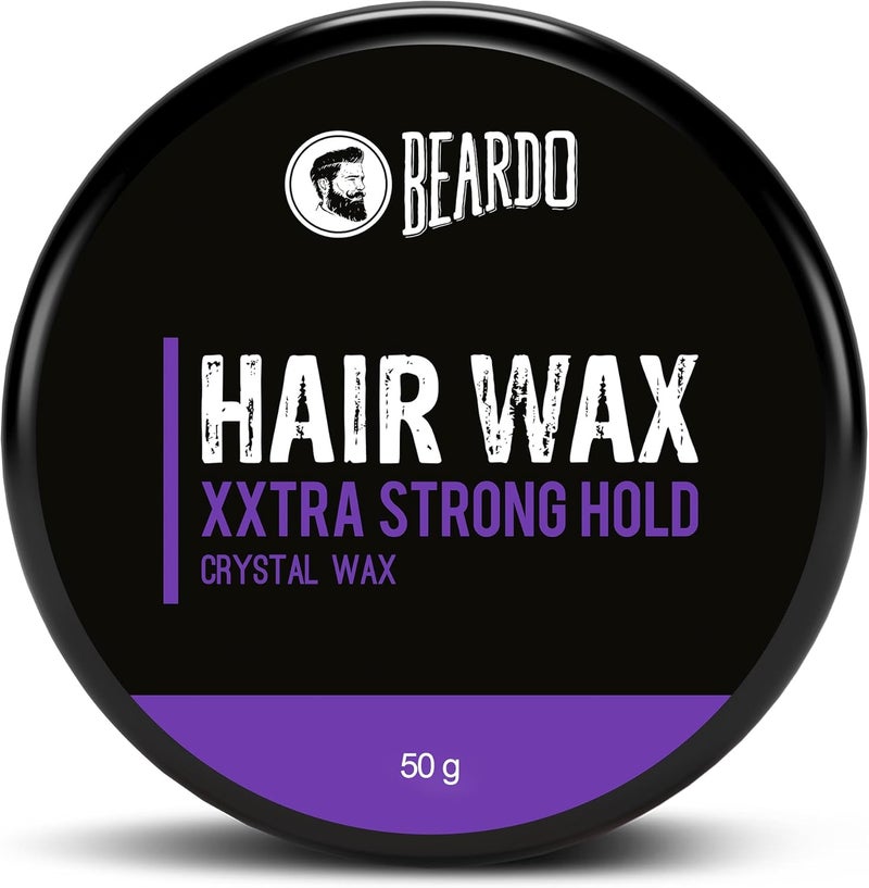 BEARDO Xxtra Stronghold Hair Wax, 50 gm | Crystal Hair Wax for Men | Extra Strong Hold Styling Wax for Glossy Finish & Shine - Image 1