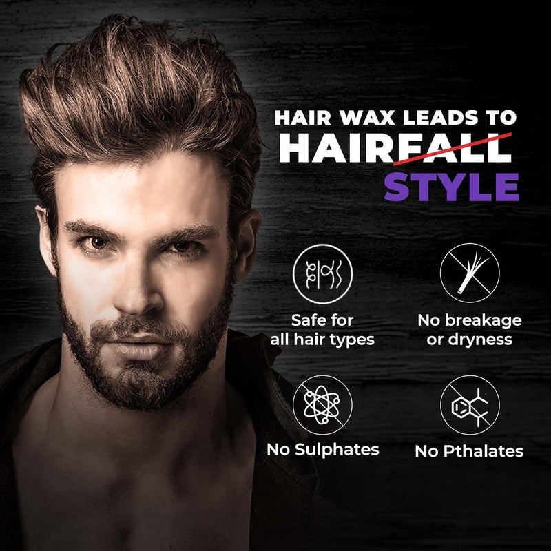 BEARDO Xxtra Stronghold Hair Wax, 50 gm | Crystal Hair Wax for Men | Extra Strong Hold Styling Wax for Glossy Finish & Shine - Image 5