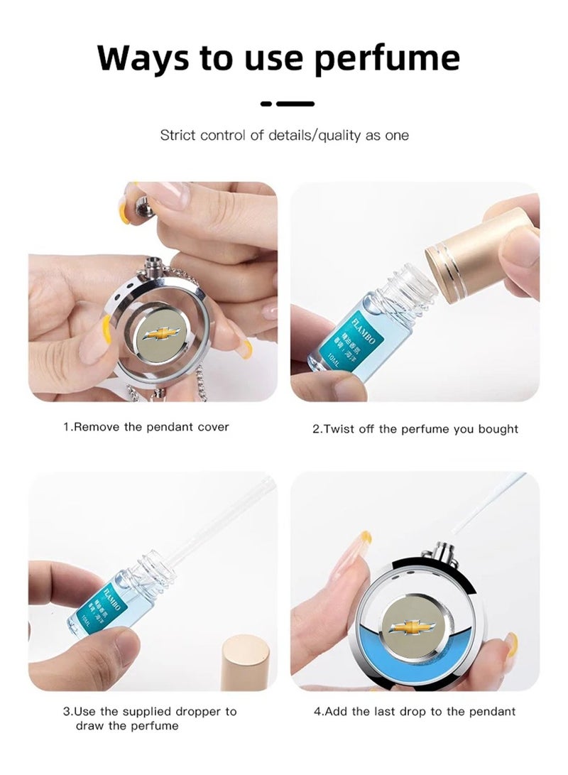 Chevrolet Premium Car Hanging Chevrolet Pendant Stylish Stainless Steel with Sparkling Crystal Detail 1pcs - Image 4