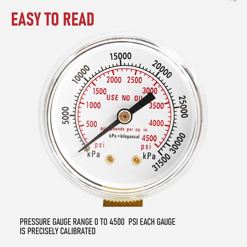 RX WELD Dual Output Argon Regulator Flow Meter Mig Tig 0-60CFH CGA580 Inlet 5/"8 UNF-18RH Outlet - Image 4