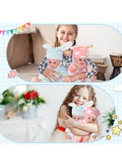 Jerify Jerify 10 Pcs Realistic Soft Twin Baby Dolls Toy Set Include 2 Pcs 12 Inch Baby Dolls, Feeding Set, Pacifiers, Doll Diapers, Diaper Bags, Milk Bottles Removable Outfit for Toddler Kids 3+ Gift(White)  - Image 1