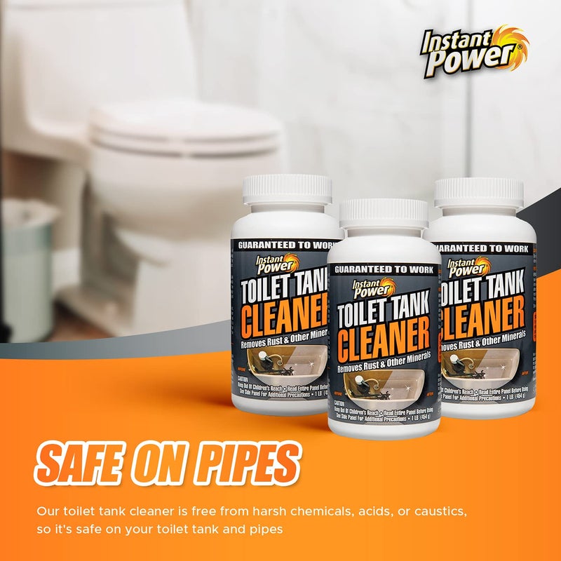 Instant Power Toilet Tank Cleaner – Bathroom Toilet Cleaning Powder, Removes Rust and Other Minerals, No Scrubbing, 16 Oz - Image 3