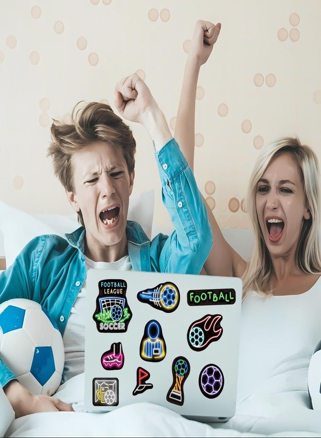 Robmoda Neon Water Bottle Stickers for Kids Glow in The Dark, 65 PCS Vinyl Soccer Stickers Pack for Laptop Skateboard Phone Case, Cute Colorful Neon Decals for Teens - Image 4