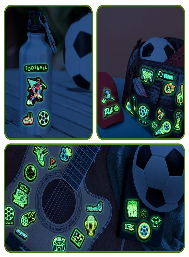 Robmoda Neon Water Bottle Stickers for Kids Glow in The Dark, 65 PCS Vinyl Soccer Stickers Pack for Laptop Skateboard Phone Case, Cute Colorful Neon Decals for Teens - Image 3