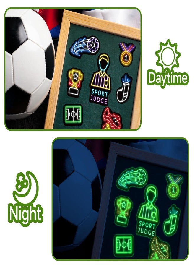 Robmoda Neon Water Bottle Stickers for Kids Glow in The Dark, 65 PCS Vinyl Soccer Stickers Pack for Laptop Skateboard Phone Case, Cute Colorful Neon Decals for Teens - Image 2