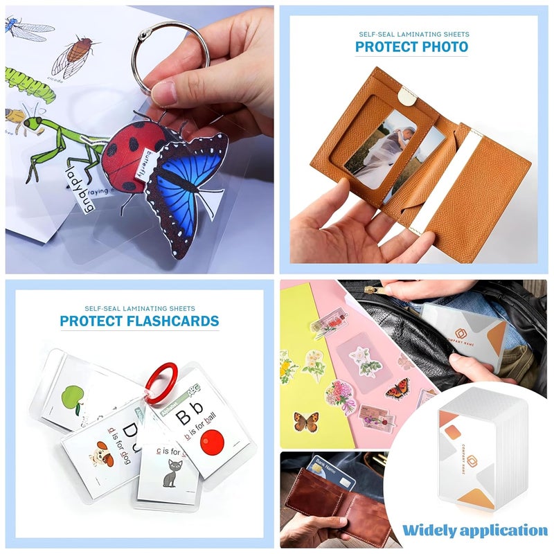 OPENFIRST حقيبة لامينية حرارية بحجم بطاقة الهوية 250 ميكرون | (70 مم × 100 مم) | لامعة، مقاومة للماء وواضحة | لبطاقة أدهار، بطاقة بان، رخصة القيادة، بطاقة المدرسة وبطاقة الموظف وغيرها (عبوة من 100 حقيبة) - Image 4