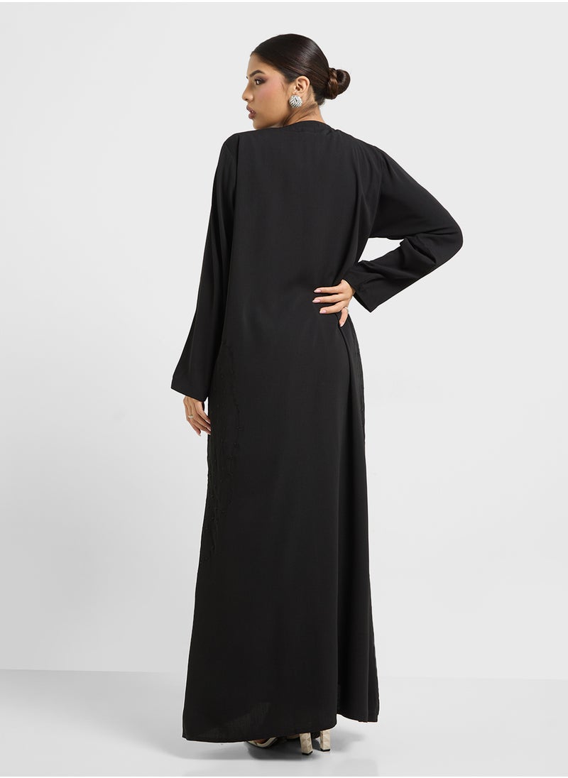 V-Neck Flared Sleeve Abaya - pzsku/Z30CA3463BCD51CB5EC9FZ/45/_/1737356673/ee3c9738-6a2e-4205-a7dd-f97f892242a3