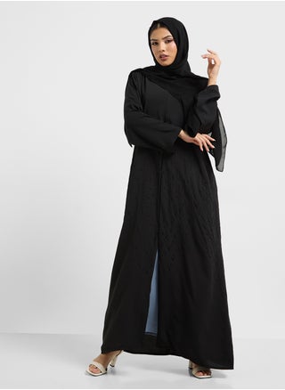 V-Neck Flared Sleeve Abaya - pzsku/Z30CA3463BCD51CB5EC9FZ/45/_/1742370335/466f0376-aea5-4f97-9262-c3f0595abe3a