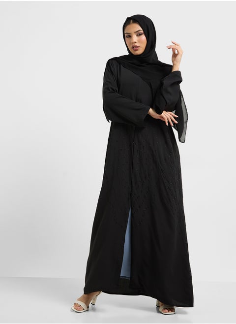 V-Neck Flared Sleeve Abaya
