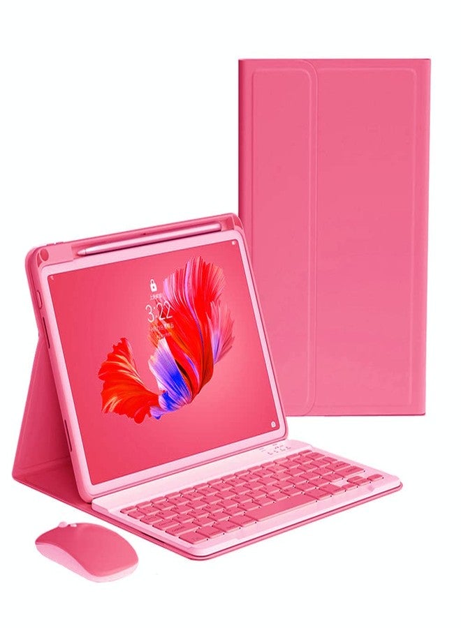 kaitesi Keyboard Case Mouse for iPad A16 (11th Gen,11")/ iPad 10th Generation 2022 10.9" Case with Magnetically Detachable Color Keyboard and Mouse Folio Cover (Dark Pink) - Image 1