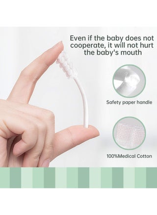 42 قطعة فرشاة أسنان للأطفال ، منظف لسان حديثي الولادة أو للأطفال ، شاش تنظيف لثة الطفل للاستعمال مرة واحدة ، عناية بتنظيف الفم ، مناسبة للأطفال من سن 0 إلى 36 شهرًا - view 4