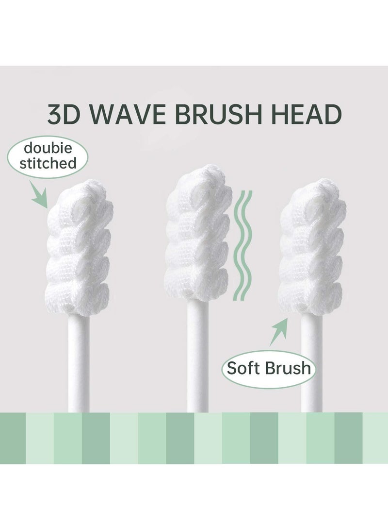 بيبي لاند 42 قطعة فرشاة أسنان للأطفال ، منظف لسان حديثي الولادة أو للأطفال ، شاش تنظيف لثة الطفل للاستعمال مرة واحدة ، عناية بتنظيف الفم ، مناسبة للأطفال من سن 0 إلى 36 شهرًا - Image 3