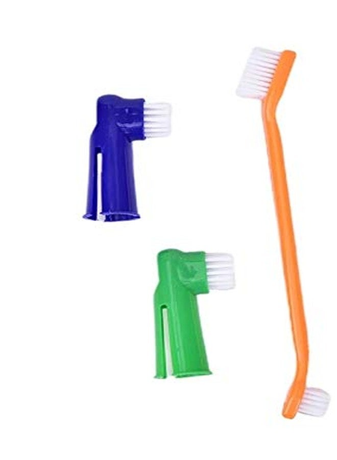 Petlicious & More 3 Pcs Soft Cleaning Dental Rubber Finger Toothbrush for Dogs (Color May Vary) - Image 1