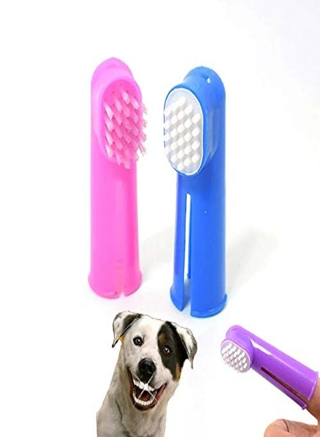 Petlicious & More 3 Pcs Soft Cleaning Dental Rubber Finger Toothbrush for Dogs (Color May Vary) - Image 2