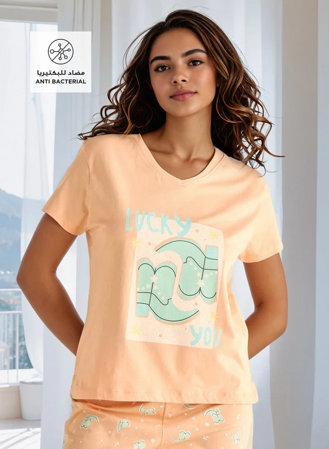 سبلاش فيڤ طقم بيجامة مطبوع