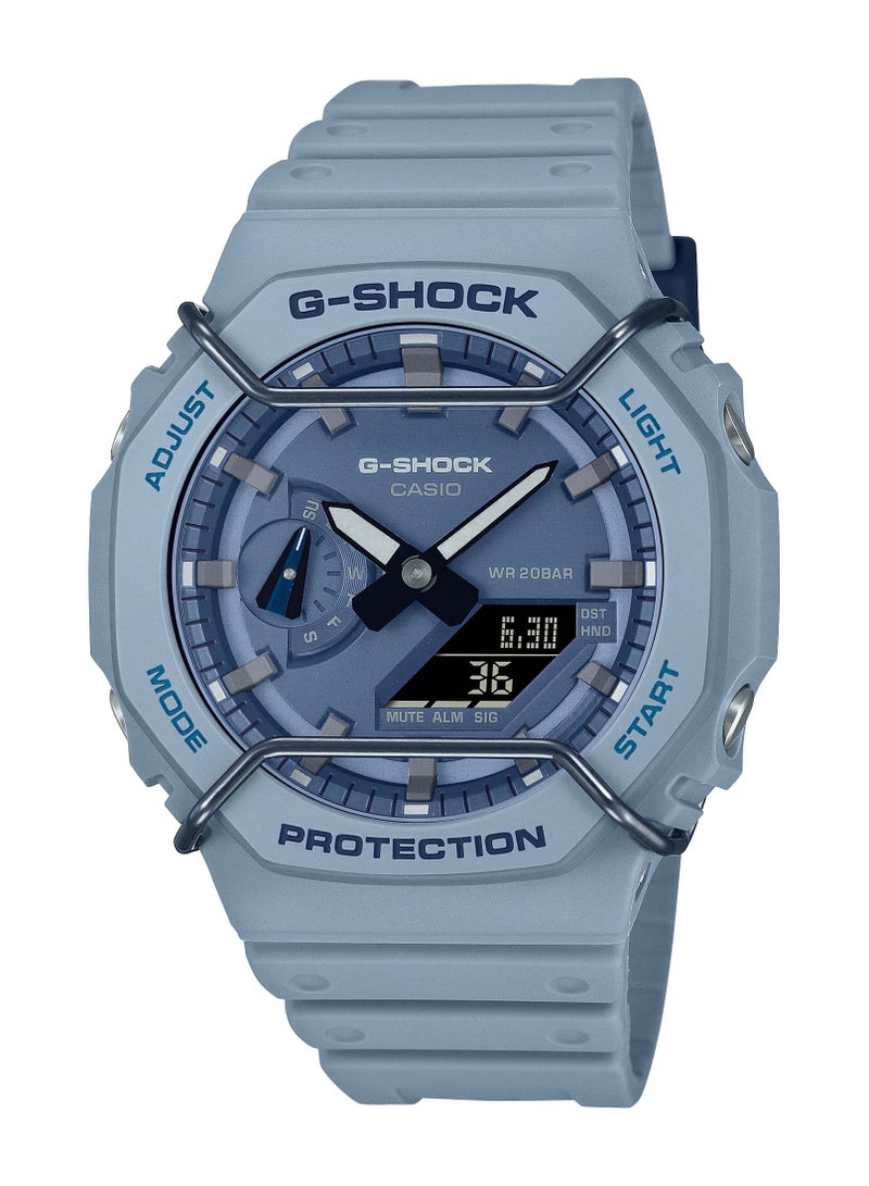 كاسيو ساعة كاسيو G-Shock GA-2100PT-2ADR أزرق مينا تناظرية رقمية بحزام من الراتنج بحزام للرجال - Image 1