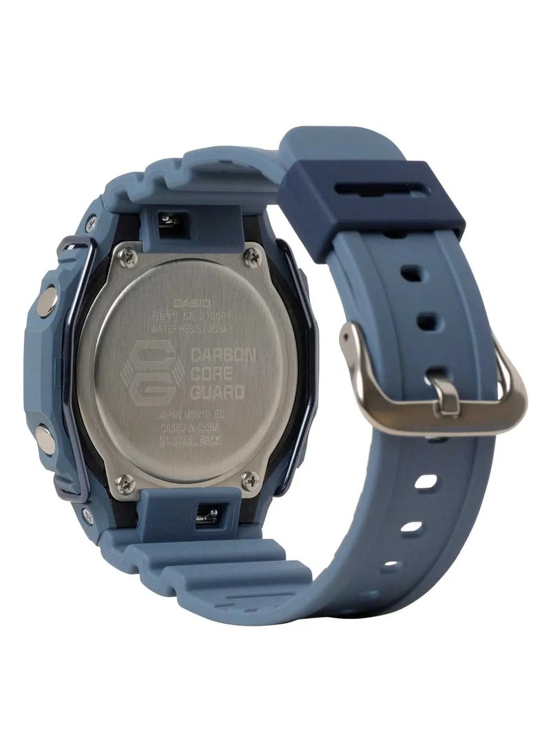 كاسيو ساعة كاسيو G-Shock GA-2100PT-2ADR أزرق مينا تناظرية رقمية بحزام من الراتنج بحزام للرجال - Image 3