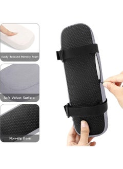 YOUGE Chair Armrest Pads (2 Pack), Memory Foam Home/Office Chair Arm Rest Covers Comfy Computer Gaming Chair Cushion Removable Washable Elbow Support Forearm Pressure Relief, Gray  - Image 2