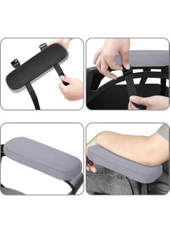YOUGE Chair Armrest Pads (2 Pack), Memory Foam Home/Office Chair Arm Rest Covers Comfy Computer Gaming Chair Cushion Removable Washable Elbow Support Forearm Pressure Relief, Gray  - Image 3