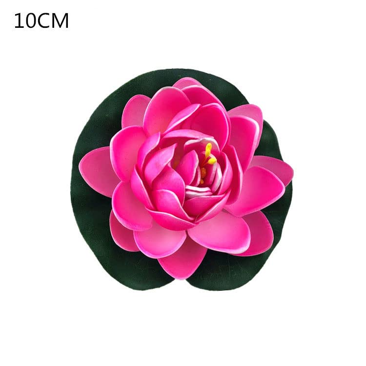 Ryme Pink Floating Lotus Flowers with Rubber Leaves – Artificial Water Decor for Pond, Aquarium & Garden (Set of 3) - Image 2