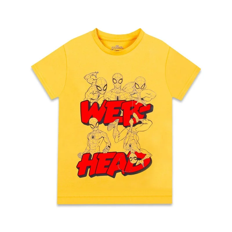 مارفل تيشيرت سبايدرمان للأولاد بأكمام قصيرة