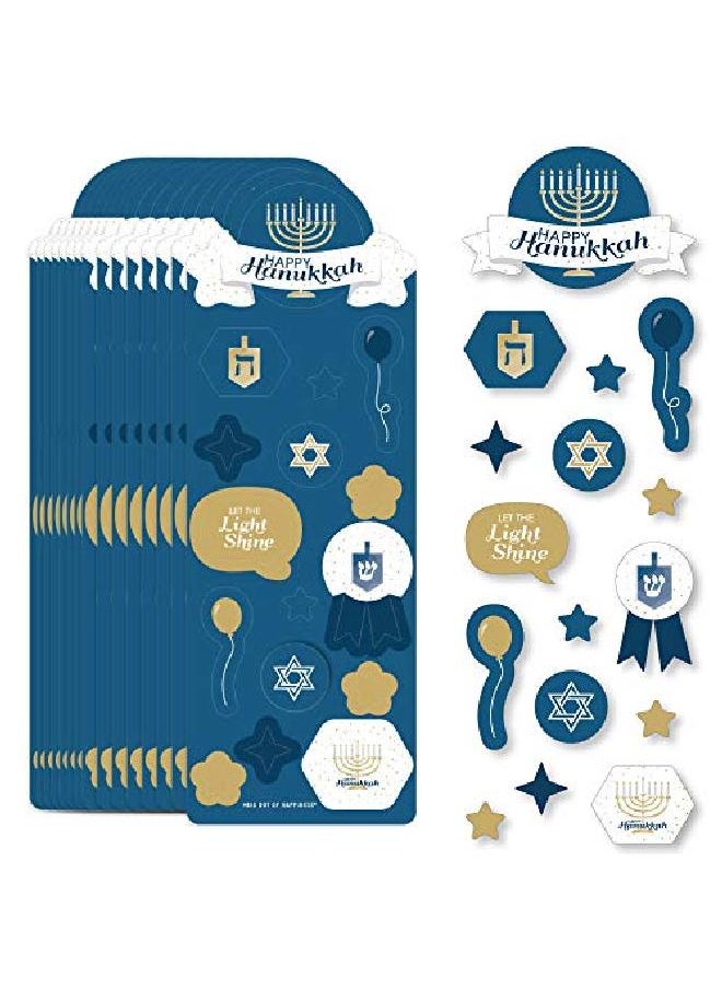 Big Dot of Happiness Happy Hanukkah Chanukah Holiday Party Favor Kids Stickers 16 Sheets 256 Stickers  - Image 1
