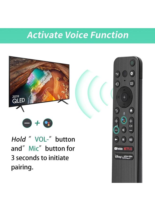Cococ RMF-TX800U Remote Control for Sony Bravia TV with Voice Control, Remote for TV XR/XBR/KD/K Series 4K LED OLED Google/Android TVs - Image 4