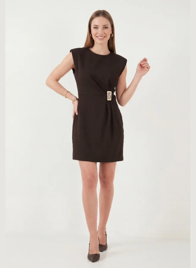 ليلا Lela Crew Neck Sleeveless Mini Dress Women's Dress 6525719