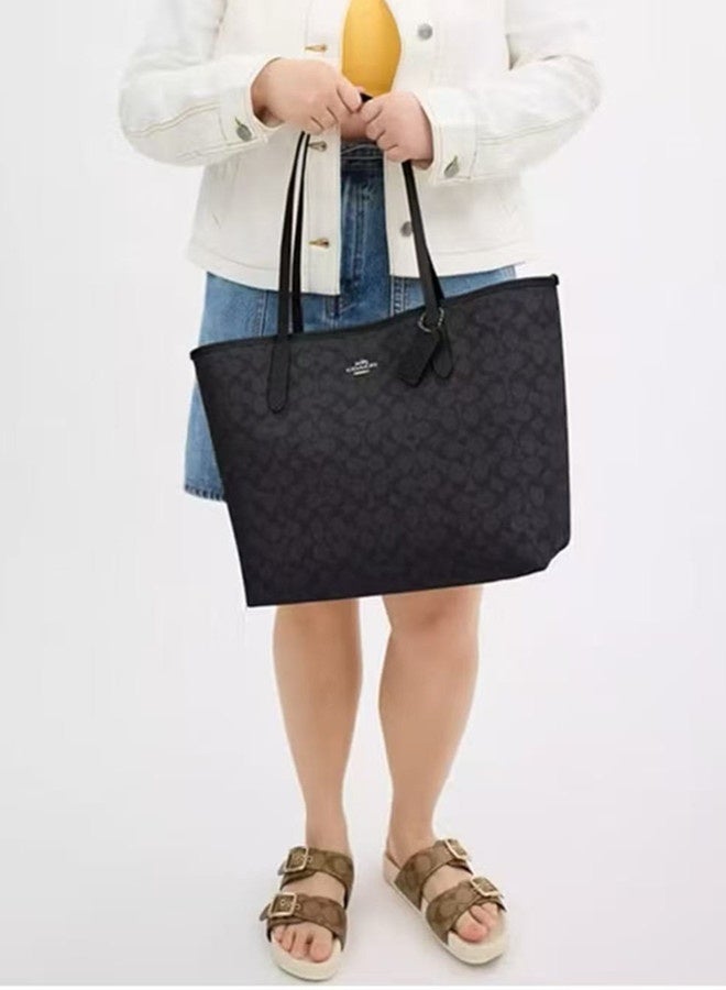 كوتش اوت ليت مدرب المدينة حقيبة يد السيدات أزياء متعددة الوظائف قدرة كبيرة الحجم حقيبة يد - Image 2