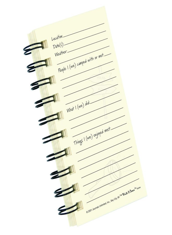 Write it Down series by Journals Unlimited, Guided Journal, Camping, The Camper's Journal, Mini-Size 3”x5.5”, Yellow Hard Cover, Made in USA - Image 4