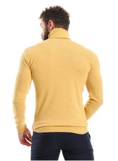 Caesar Mens Wool Pullover With  High Neck  - Image 4
