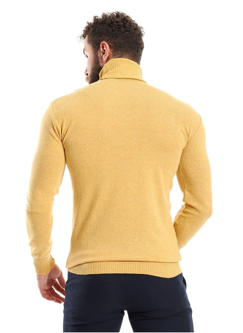 Caesar Mens Wool Pullover With  High Neck  - Image 4